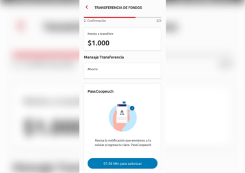 confirma la transferencia